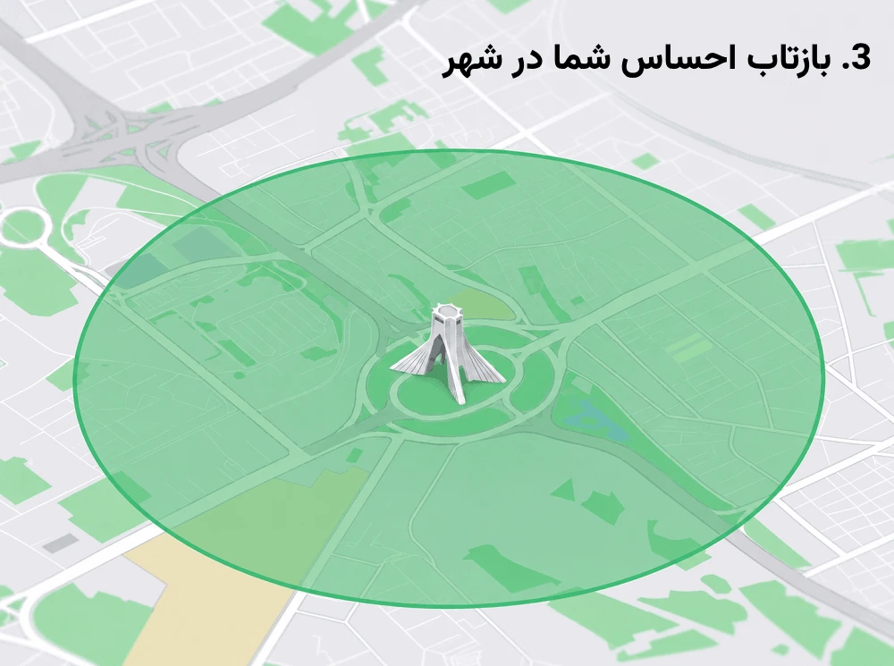 نمایش هاله رنگی در نقشه